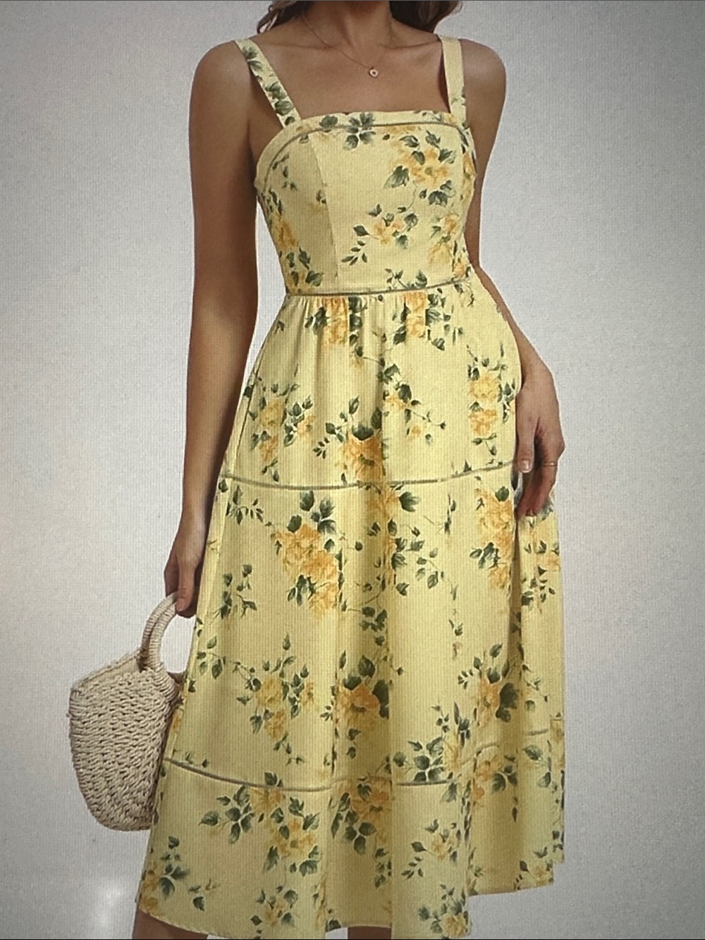 Women’s Floral Sundress - Yellow Floral size M - Picture 6 of 10